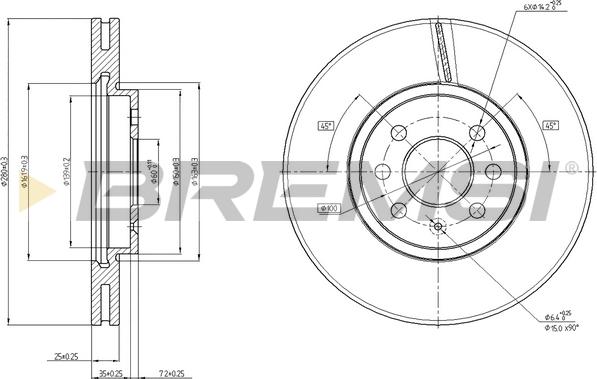 Bremsi CD7236V - Bremsscheibe alexcarstop-ersatzteile.com