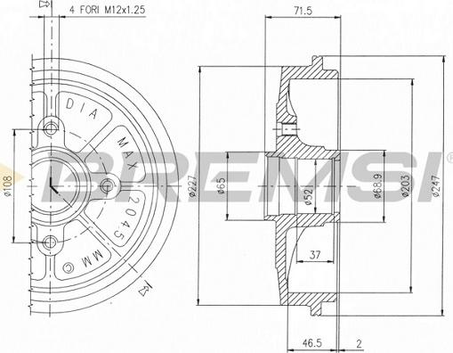 Bremsi CR5472 - Bremstrommel alexcarstop-ersatzteile.com