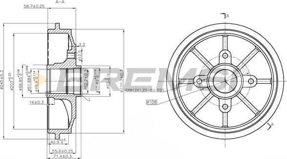 Bremsi CR5637 - Bremstrommel alexcarstop-ersatzteile.com