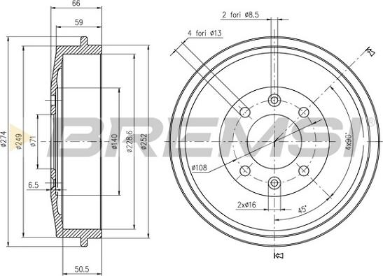 Bremsi CR5146 - Bremstrommel alexcarstop-ersatzteile.com