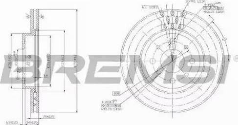 Bremsi DBA521V - Bremsscheibe alexcarstop-ersatzteile.com