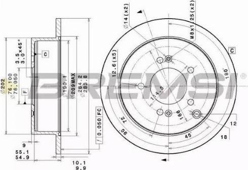 Bremsi DBB493S - Bremsscheibe alexcarstop-ersatzteile.com