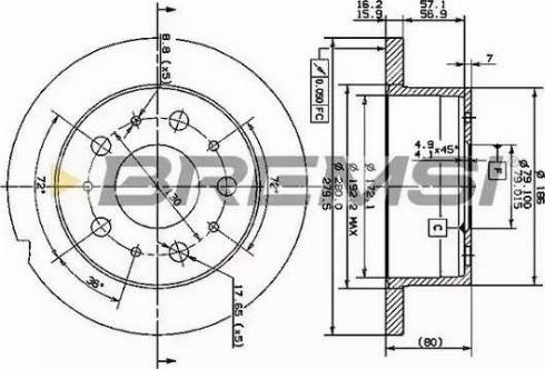 Bremsi DBB574S - Bremsscheibe alexcarstop-ersatzteile.com