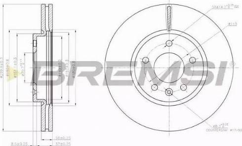 Bremsi DBB870V - Bremsscheibe alexcarstop-ersatzteile.com