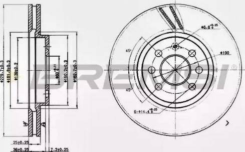 Bremsi DBB374V - Bremsscheibe alexcarstop-ersatzteile.com