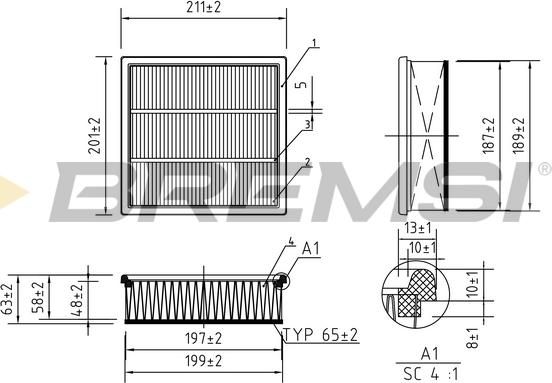 Bremsi FA0563 - Luftfilter alexcarstop-ersatzteile.com