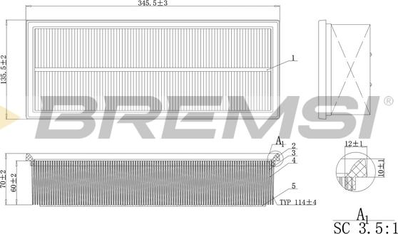 Bremsi FA0215 - Luftfilter alexcarstop-ersatzteile.com