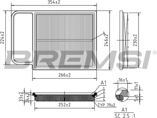 Bremsi FA1634 - Luftfilter alexcarstop-ersatzteile.com