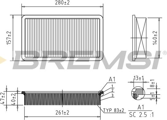 Bremsi FA1152 - Luftfilter alexcarstop-ersatzteile.com