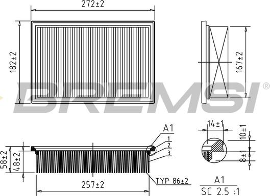 Bremsi FA1134 - Luftfilter alexcarstop-ersatzteile.com