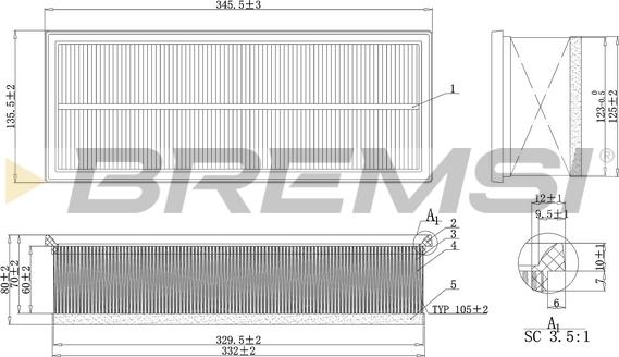 Bremsi FA1237 - Luftfilter alexcarstop-ersatzteile.com