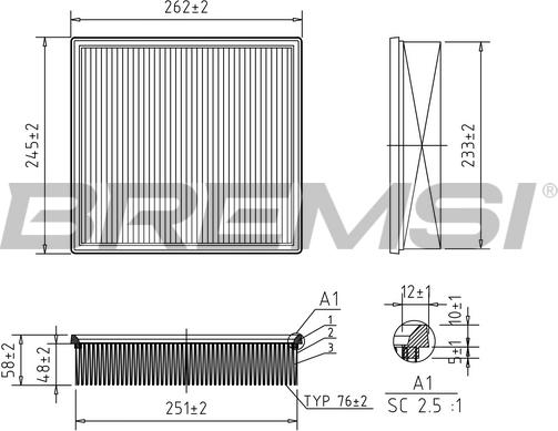 Bremsi FA2090 - Luftfilter alexcarstop-ersatzteile.com