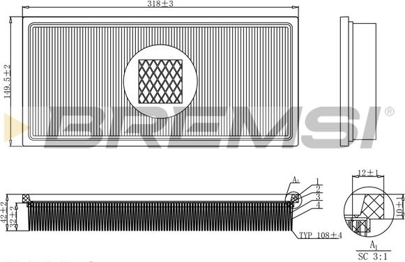 Bremsi FA2129 - Luftfilter alexcarstop-ersatzteile.com