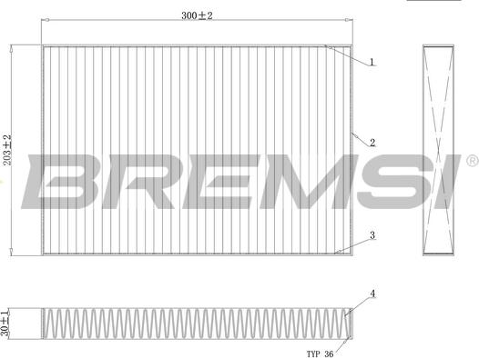 Bremsi FC0495C - Filter, Innenraumluft alexcarstop-ersatzteile.com