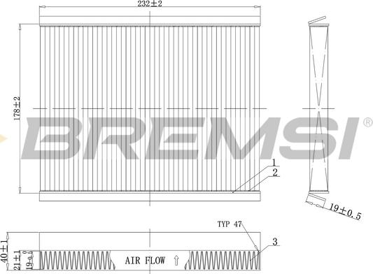 Bremsi FC0091 - Filter, Innenraumluft alexcarstop-ersatzteile.com