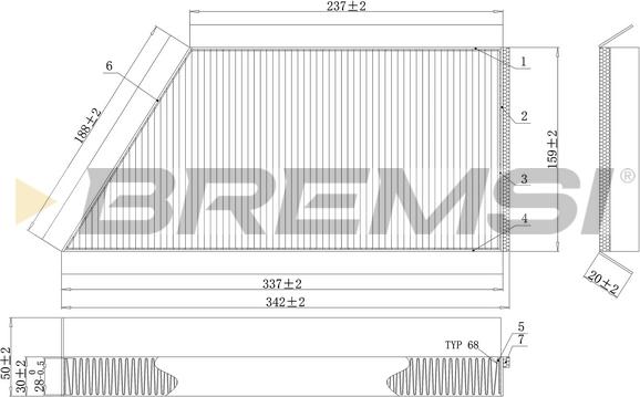 Bremsi FC0088 - Filter, Innenraumluft alexcarstop-ersatzteile.com