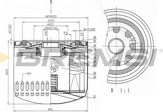 Bremsi FL0320 - Ölfilter alexcarstop-ersatzteile.com