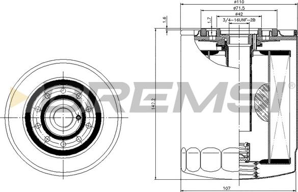 Bremsi FL0297 - Ölfilter alexcarstop-ersatzteile.com