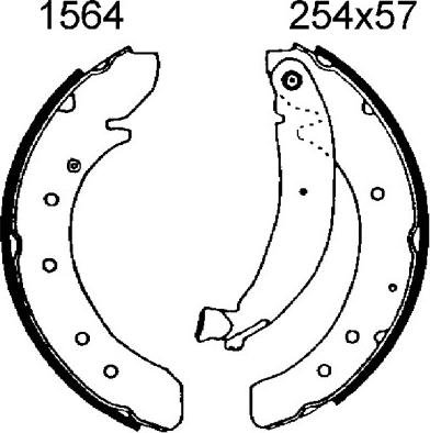 BSF 7563 - Bremsbackensatz alexcarstop-ersatzteile.com