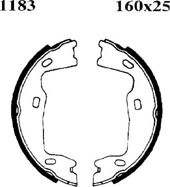 BSF 01183 - Bremsbackensatz, Feststellbremse alexcarstop-ersatzteile.com