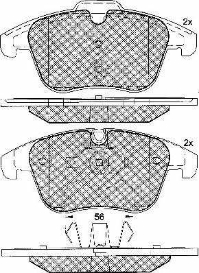 CAR PNT6841A - Bremsbelagsatz, Scheibenbremse alexcarstop-ersatzteile.com