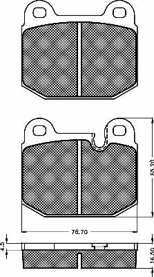 BSF 10521 - Bremsbelagsatz, Scheibenbremse alexcarstop-ersatzteile.com