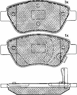 ATE LD3839 - Bremsbelagsatz, Scheibenbremse alexcarstop-ersatzteile.com