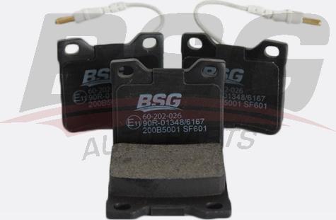 BSG BSG 60-202-026 - Bremsbelagsatz, Scheibenbremse alexcarstop-ersatzteile.com