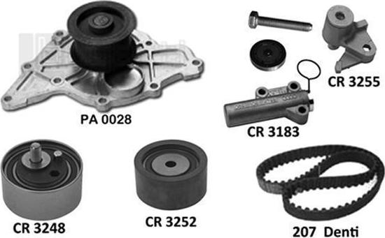 BUGATTI KBU5115D - Wasserpumpe + Zahnriemensatz alexcarstop-ersatzteile.com