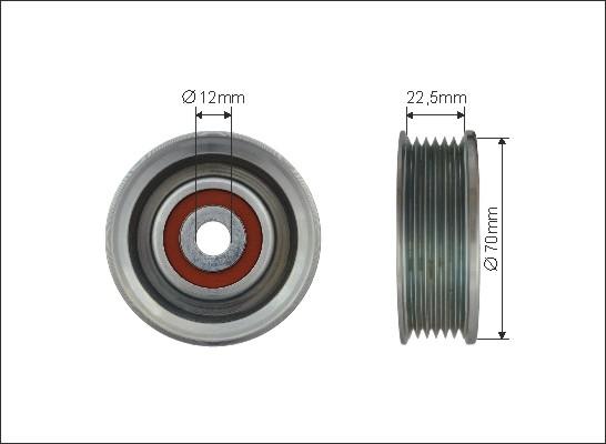 Caffaro 499-92 - Umlenk / Führungsrolle, Keilrippenriemen alexcarstop-ersatzteile.com