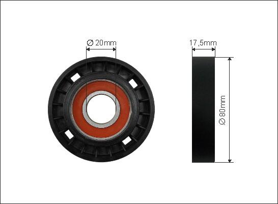 Caffaro 44-00 - Umlenk / Führungsrolle, Keilrippenriemen alexcarstop-ersatzteile.com