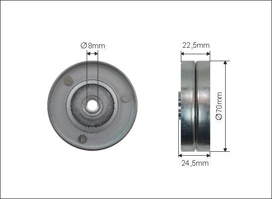 Caffaro 408-98 - Umlenk / Führungsrolle, Keilrippenriemen alexcarstop-ersatzteile.com