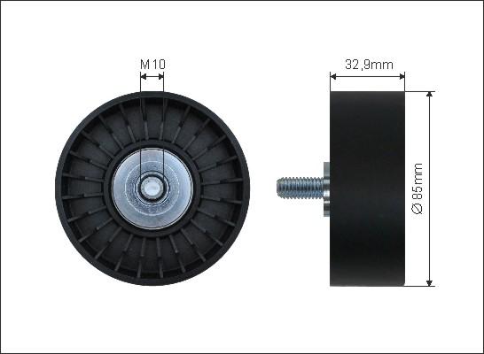 Caffaro 419-51 - Umlenk / Führungsrolle, Keilrippenriemen alexcarstop-ersatzteile.com