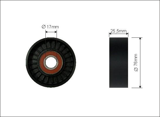 Caffaro 417-00 - Umlenk / Führungsrolle, Keilrippenriemen alexcarstop-ersatzteile.com