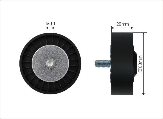 Caffaro 481-05 - Umlenk / Führungsrolle, Keilrippenriemen alexcarstop-ersatzteile.com