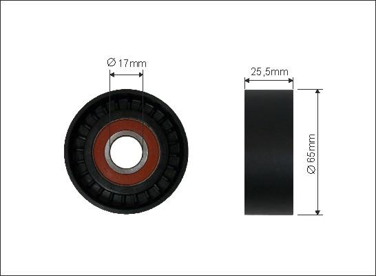 Caffaro 434-00 - Umlenk / Führungsrolle, Keilrippenriemen alexcarstop-ersatzteile.com