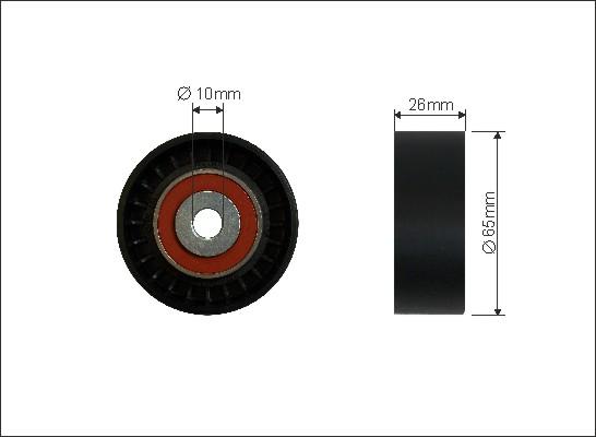 Caffaro 423-26 - Umlenk / Führungsrolle, Keilrippenriemen alexcarstop-ersatzteile.com