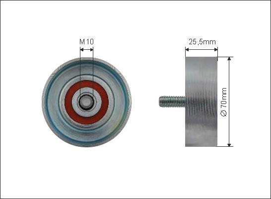 Caffaro 500451 - Umlenk / Führungsrolle, Keilrippenriemen alexcarstop-ersatzteile.com