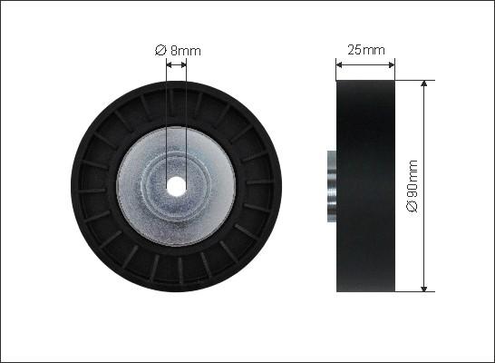 Caffaro 500463 - Umlenk / Führungsrolle, Keilrippenriemen alexcarstop-ersatzteile.com