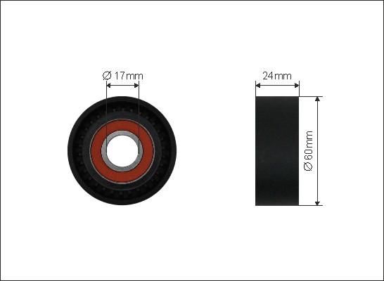 Caffaro 500409 - Umlenk / Führungsrolle, Keilrippenriemen alexcarstop-ersatzteile.com