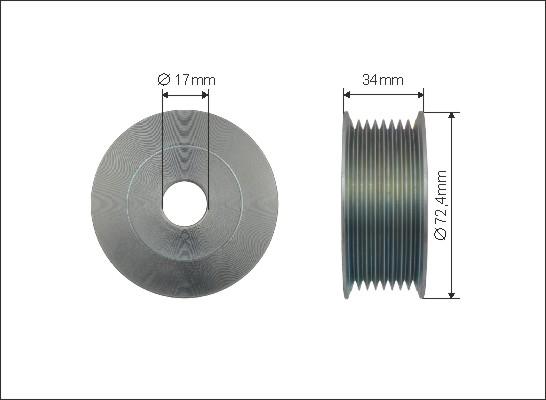 Caffaro 500421 - Riemenscheibe, Generator alexcarstop-ersatzteile.com