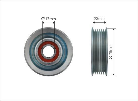 Caffaro 500472 - Umlenk / Führungsrolle, Keilrippenriemen alexcarstop-ersatzteile.com