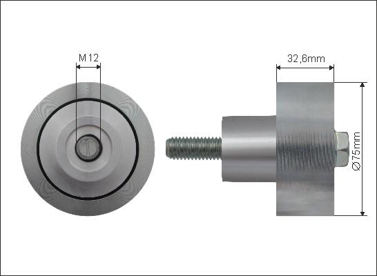 Caffaro 500546 - Umlenk / Führungsrolle, Keilrippenriemen alexcarstop-ersatzteile.com