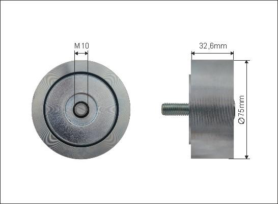 Caffaro 500552 - Umlenk / Führungsrolle, Keilrippenriemen alexcarstop-ersatzteile.com