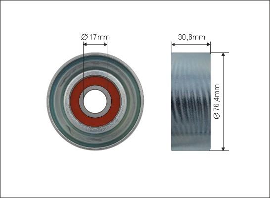 Caffaro 500508 - Umlenk / Führungsrolle, Keilrippenriemen alexcarstop-ersatzteile.com