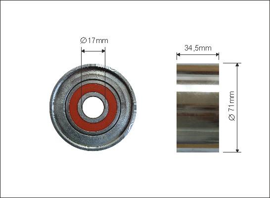 Caffaro 500000 - Umlenk / Führungsrolle, Keilrippenriemen alexcarstop-ersatzteile.com