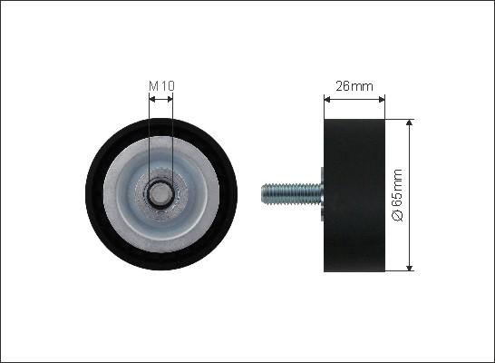 Caffaro 500017 - Umlenk / Führungsrolle, Keilrippenriemen alexcarstop-ersatzteile.com