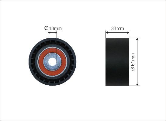 Caffaro 500142 - Umlenk / Führungsrolle, Zahnriemen alexcarstop-ersatzteile.com