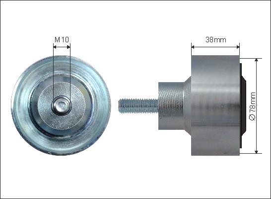 Caffaro 500159 - Umlenk / Führungsrolle, Keilrippenriemen alexcarstop-ersatzteile.com