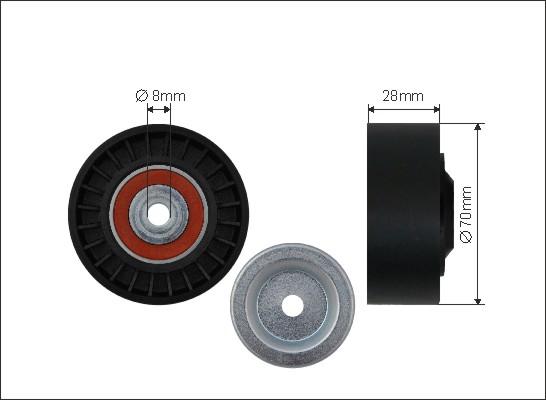 Caffaro 500112 - Umlenk / Führungsrolle, Keilrippenriemen alexcarstop-ersatzteile.com